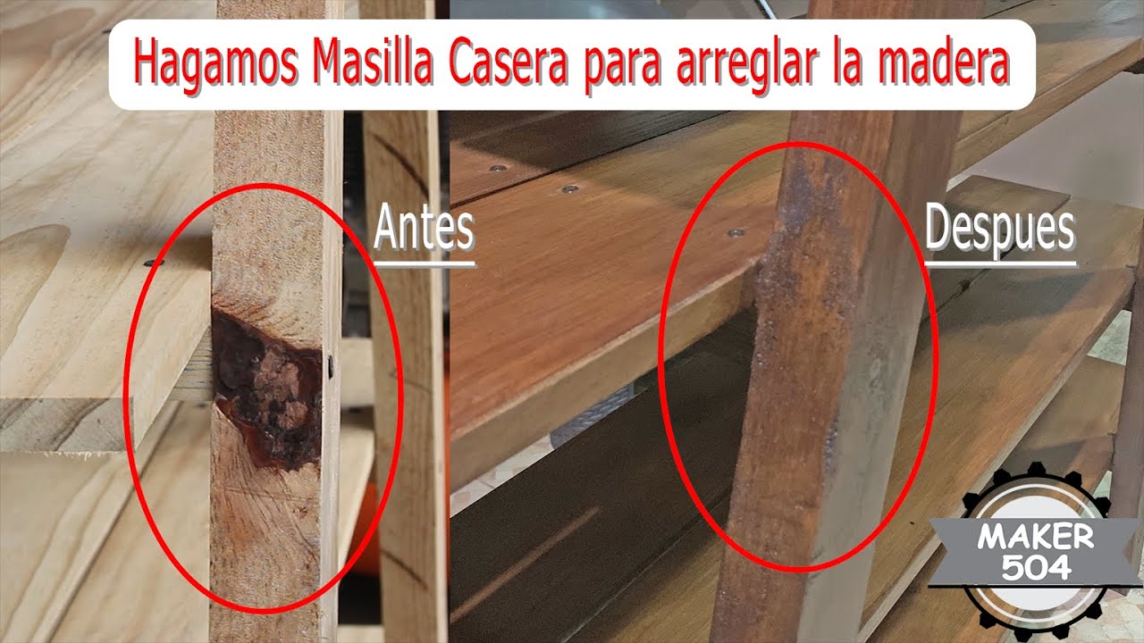 Masilla Casera con Aserrin para arreglar la madera 