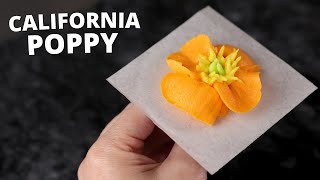How to pipe buttercream California poppy  [ Cake Decorating For Beginners ] by Cake Decorating School 1,087 views 6 months ago 15 minutes