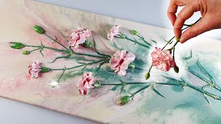 BEYOND Pouring UNBELIEVABLE Carnation Art  Secret, Realistic 3D Technique for ANYONE | AB Creative