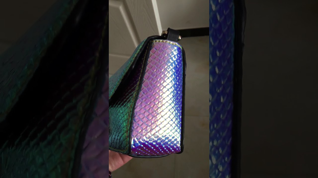 Holographic snakeskin crossbody bag on amazon. large size available