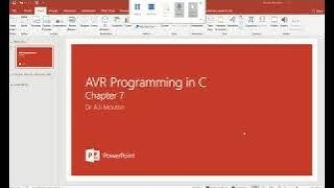 Chapter 7: AVR programming in C