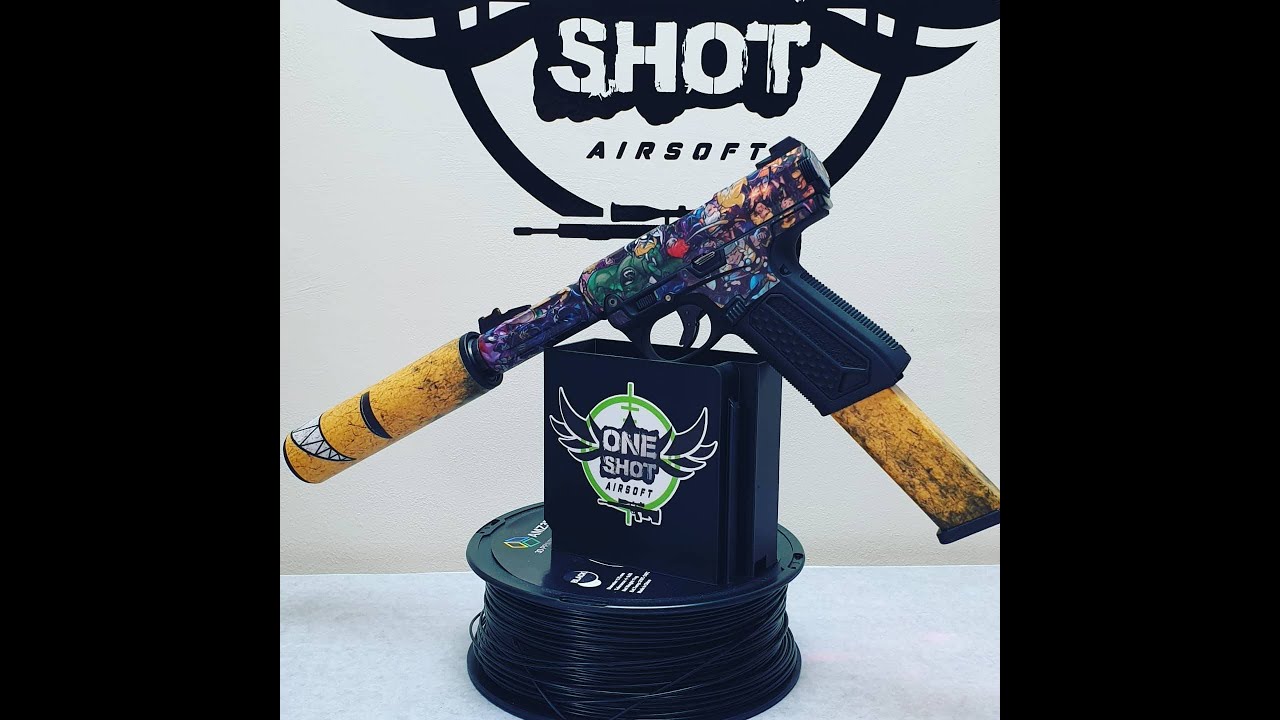 action army AAP-01 skin install oneshot airsoft - YouTube