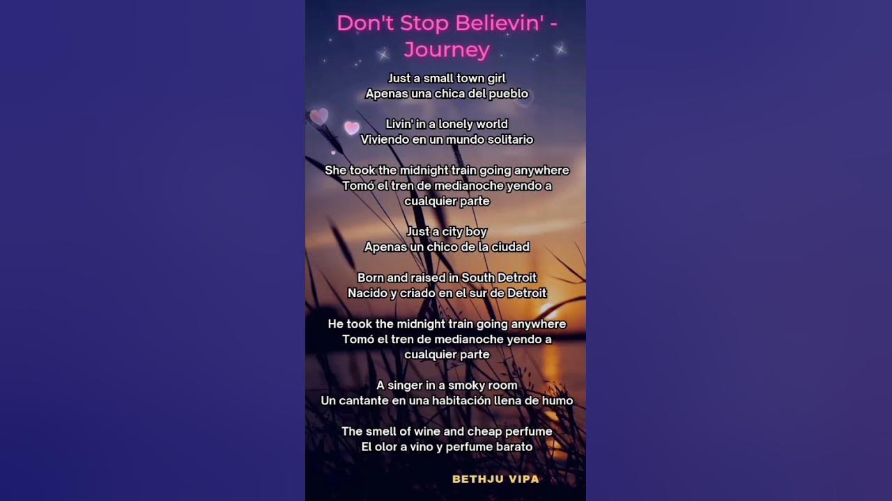 Journey - Don't Stop Believin' (Lyrics) - 80s Rock #dontstopbelievin #song #lyrics #music #rock