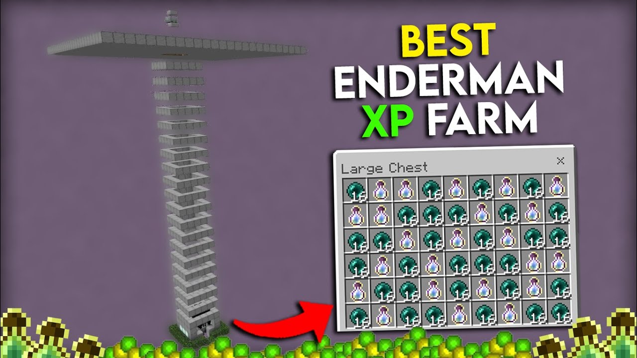 Minecraft Easy Enderman XP Farm - 1 Hit, Fast XP 