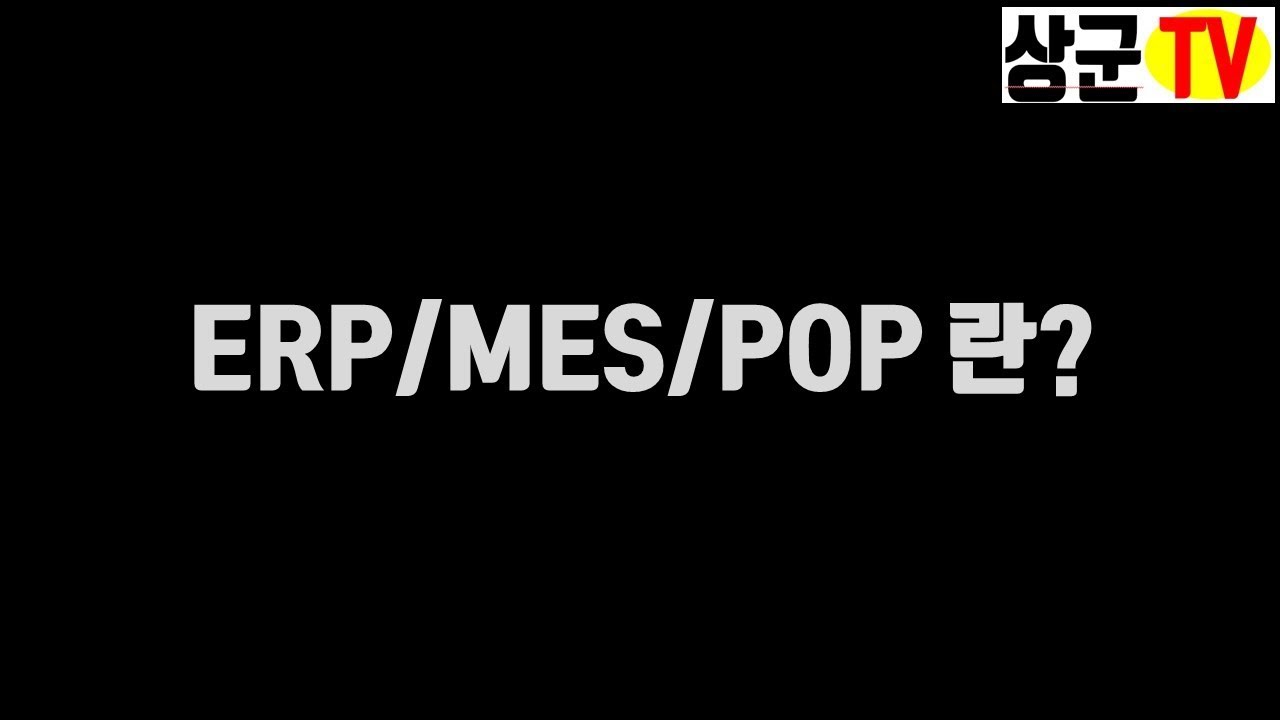 ERP/MES/POP 란?