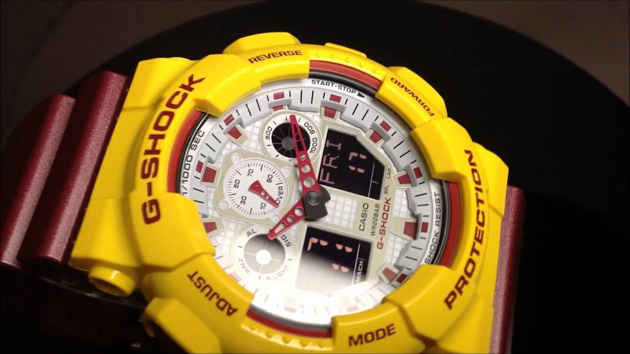 カシオ腕時計Gショック クレイジーカラー（CASIO G-SHOCK）GA-100CS-9AJFの動画 - YouTube