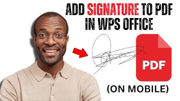How To Add Signature In PDF Documents Using WPS Office Mobile App