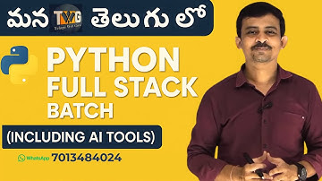 Python Full Stack Course in Telugu with AI Tools | October 5 nunchi Batch | Join Now | TeluguWebGuru