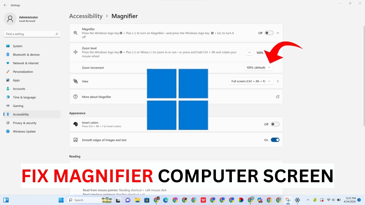 How To Fix Magnifier Computer Screen - YouTube