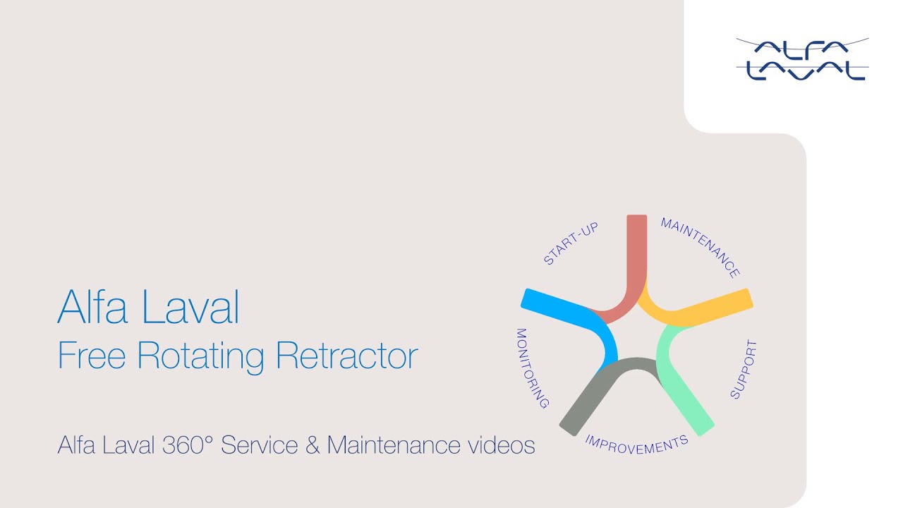 Alfa Laval Free Rotating Retractor Service & Maintenance - YouTube