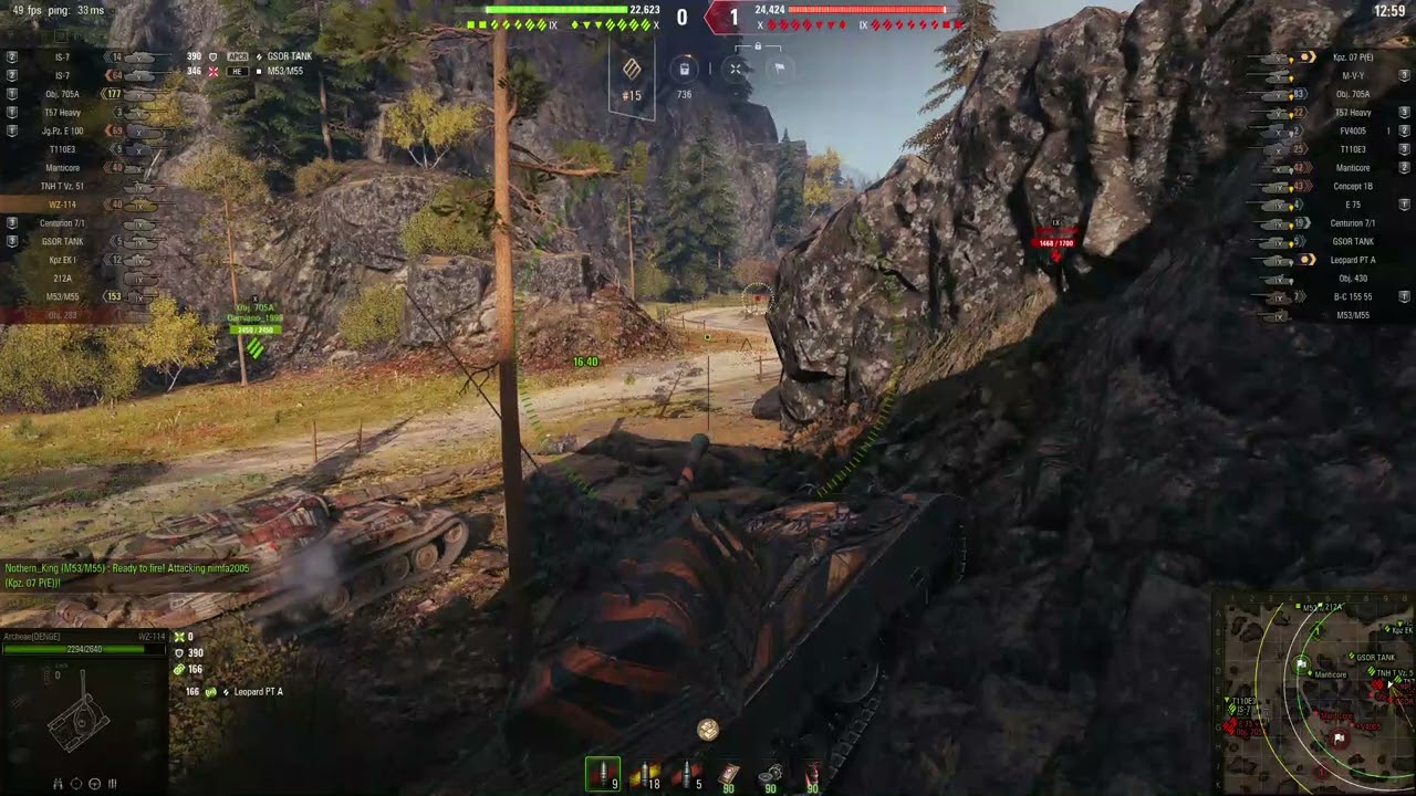 💀 WZ-114 vs. FV4005 – 1500 Damage Nuke Shot! ⚡🔥 | World of Tanks