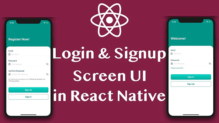 Login & Signup Screen UI Design Tutorial in React Native