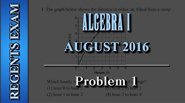 Regents Exam | Algebra I (Common Core) | August 2016 | Problem 1 of 37