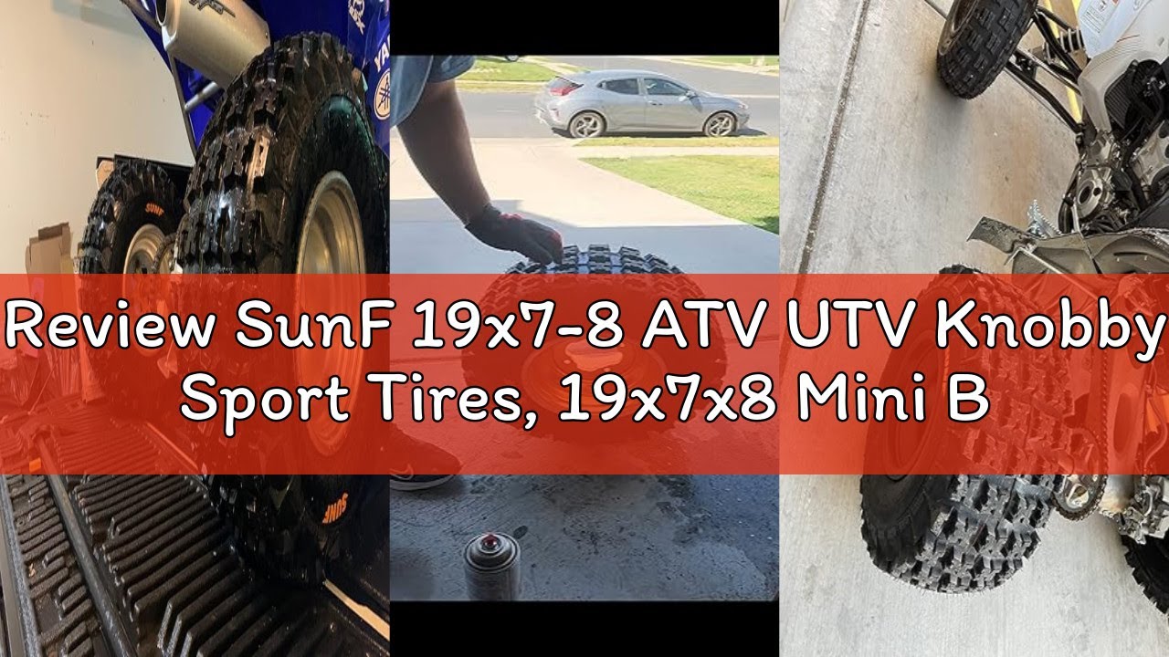 Review SunF 19x7-8 ATV UTV Knobby Sport Tires, 19x7x8 Mini Bike Tires 6Ply Tubeless A027, Set of 2