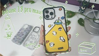 Iphone 13 pro max silver unboxing+casetify case👽