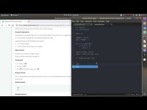 Repeated String || Hackerrank || Solving Coding Interview Questions || Warm Up Challenges