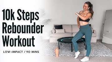 10K Steps Rebounding Workout Challenge | Full Body Cardio, Low Impact, 90 Minutes of Fun