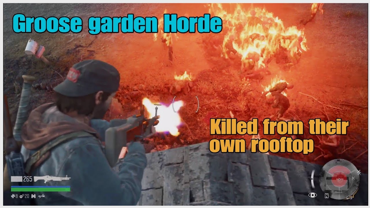 Days Gone- Groose garden Horde - Killed from their own rooftop