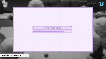Purple Animated Minimalist Twitch Overlay Package