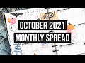 Plan With Me | October 2021 Monthly Spread | Halloween Theme!