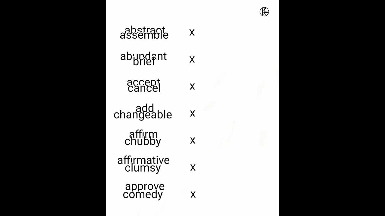 Opposite words Antonyms English Class English Video youtube 