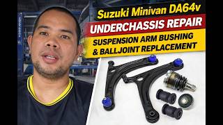Suzuki Minivan DA64v Underchassis Repair: Suspension Arm Bushing & Balljoint Replacement