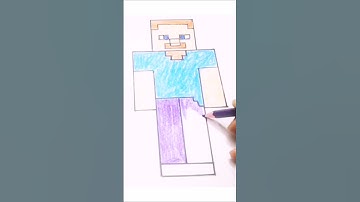 Steve in Minecraft Drawing for kids #howtodraw Steve |Draw with Maria