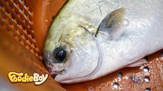Свежая Нарезка Рыбы Помфрет | Жареная Рыба И Рыба На Гриле