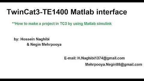 BECKHOFF-TwinCat3-TE1400-Matlab Interface