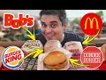 O HAMBÚRGUER MAIS BARATO - McDonald's, Burger King, Bob's e Dundee Burger