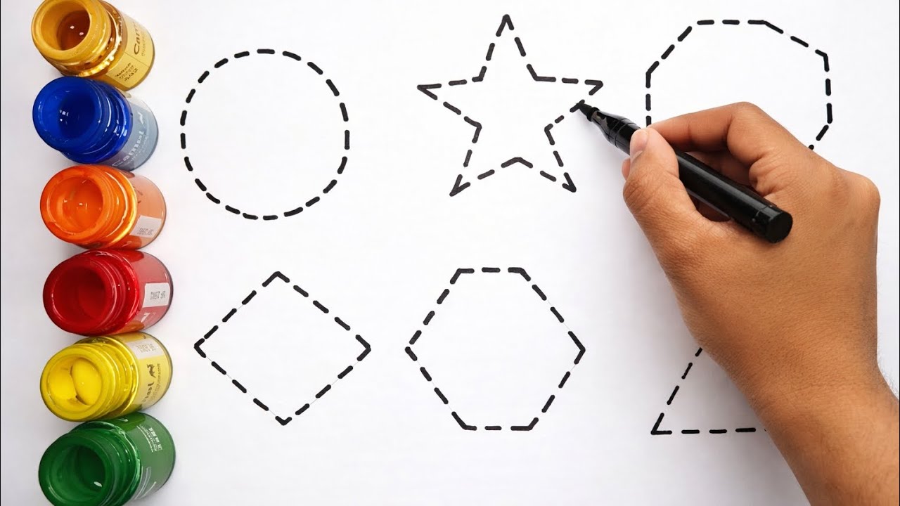 Shapes song for kids, Learn 2d shapes, colors for toddlers | Preschool Learning part - 786