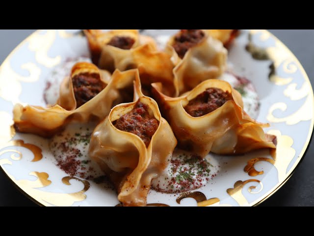 Manti | Boraki | Baked Dumplings with Tomato Broth | Heghineh Cooking Show class=