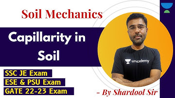 Capillarity in Soil | Soil Mechanics | GATE & ESE | CE | Shardool Sir