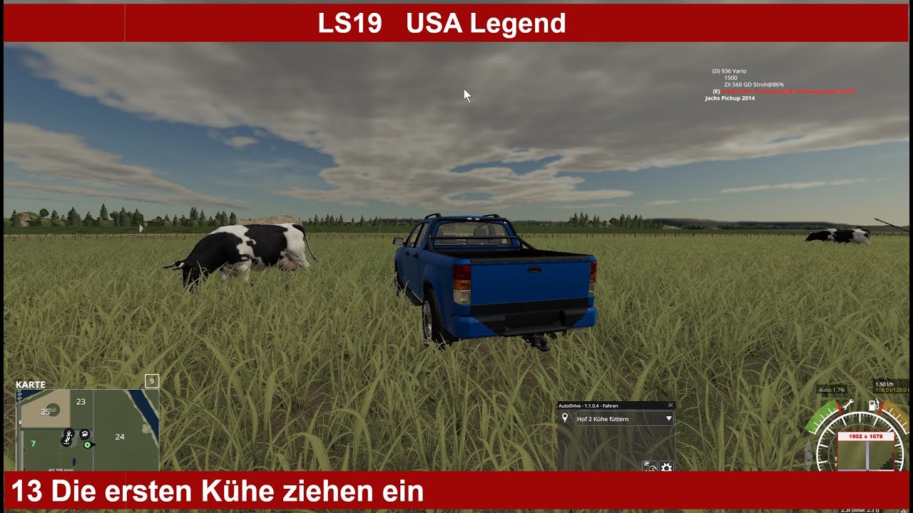 LS19 USA Legend - 13 Die ersten Kühe ziehen ein