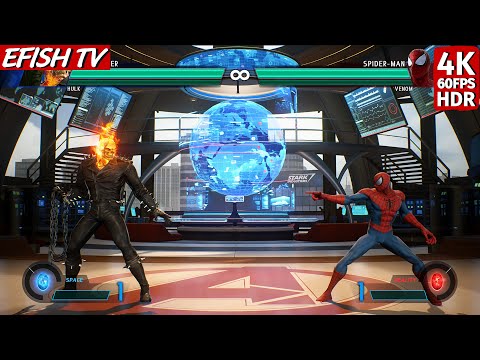 Ghost Rider & Hulk vs Spider-Man & Venom (Hardest AI) - Marvel vs Capcom: Infinite