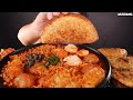 ASMR MUKBANG | SPICY TOFU FIRE NOODLES 🍜 RAMEN DUMPLING MUSHROOM KIMCHI EATING 순두부 불닭짬뽕 &amp; 만두 먹방