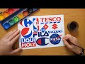 TOP 10 blue &amp; red logos - NASA, SUZUKI, Champion, NBA, FILA, pepsi, Carrefour, Domino&#39;s ...etc.