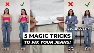 5 TRICKS To Downsize Your Jeans | Simplest Jeans Hacks