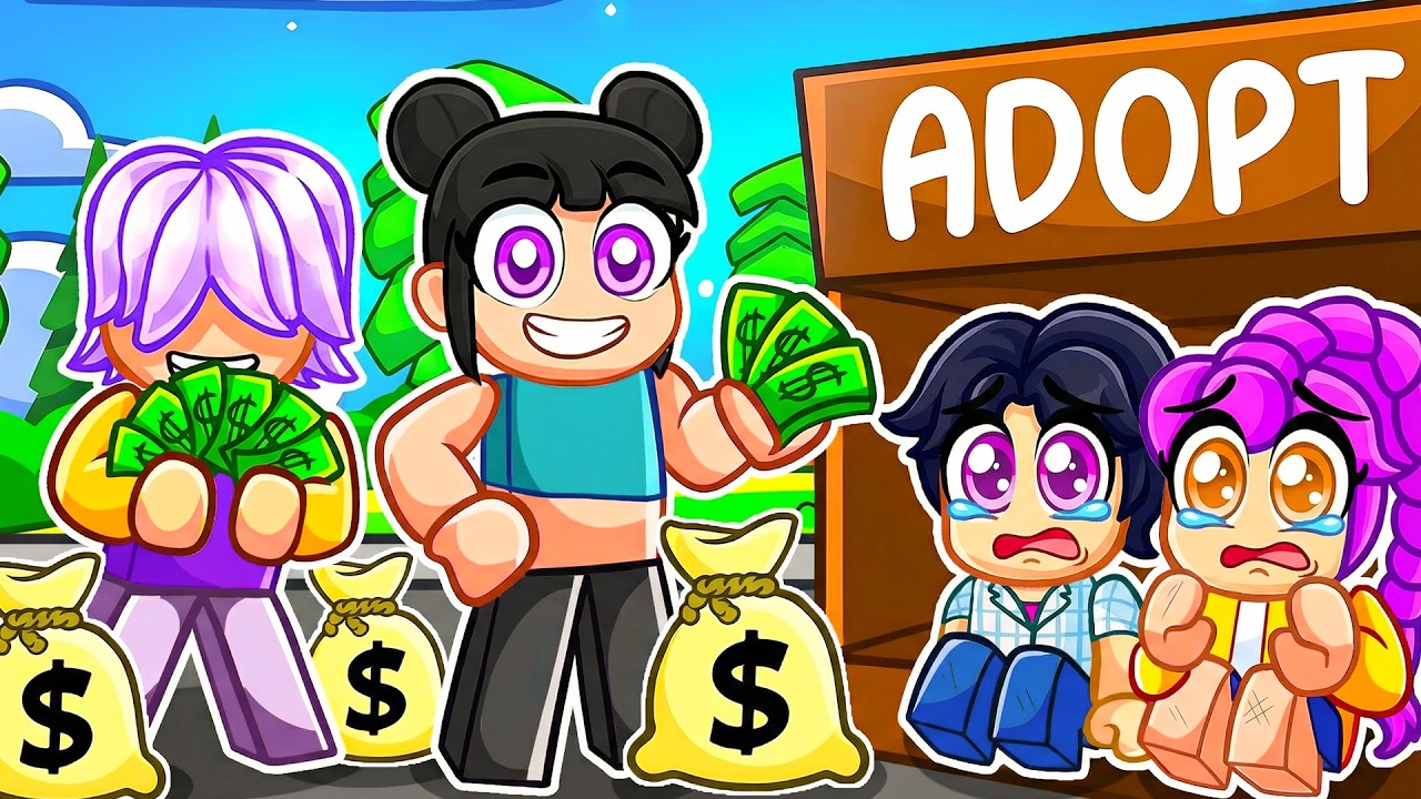 Adopted by a RICH KPOP FAMILY in Roblox!!!