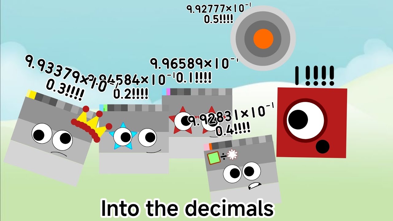 Numberblocks quadrofactorial band - into the decimals