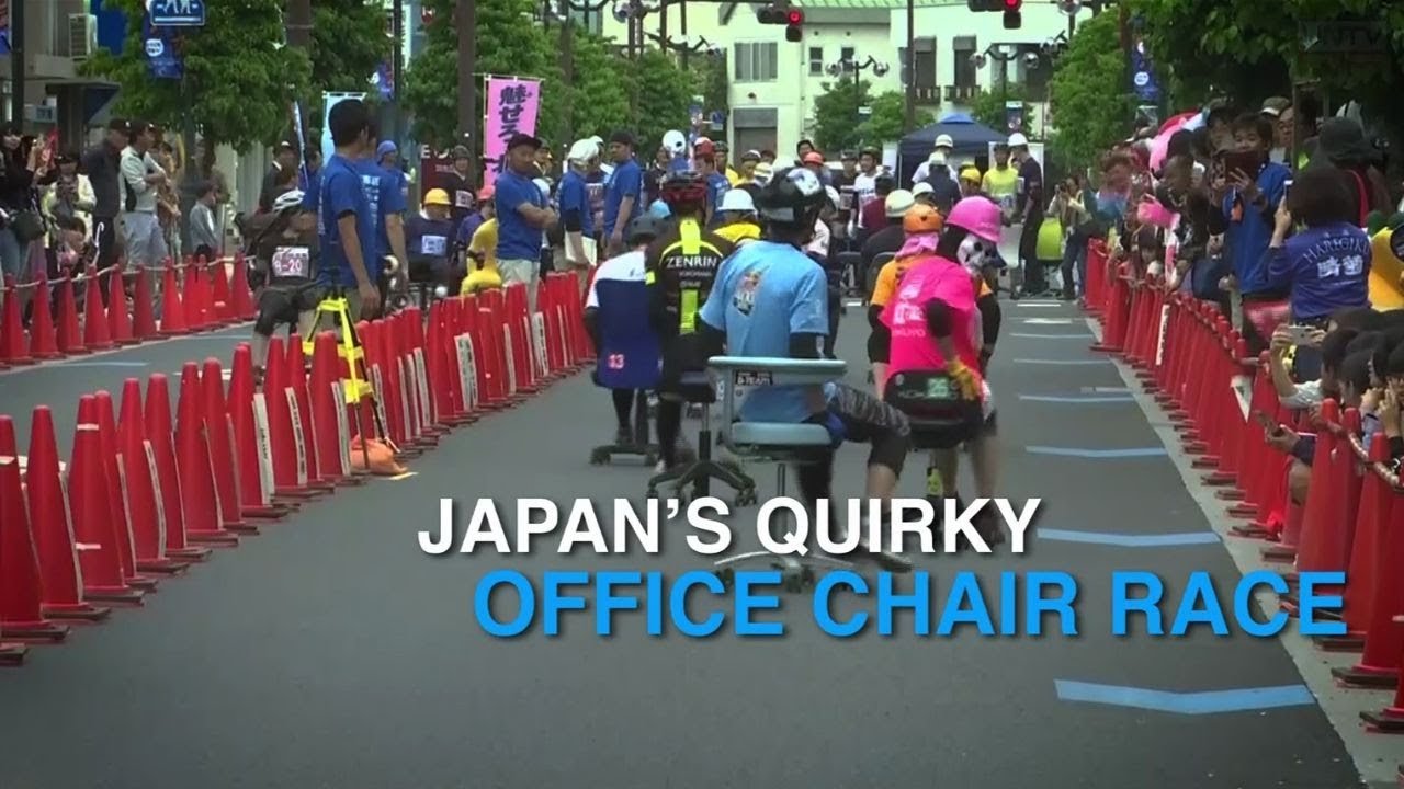 ODD NEWS Are you ready to join Japan's quirky office chair race? YouTube