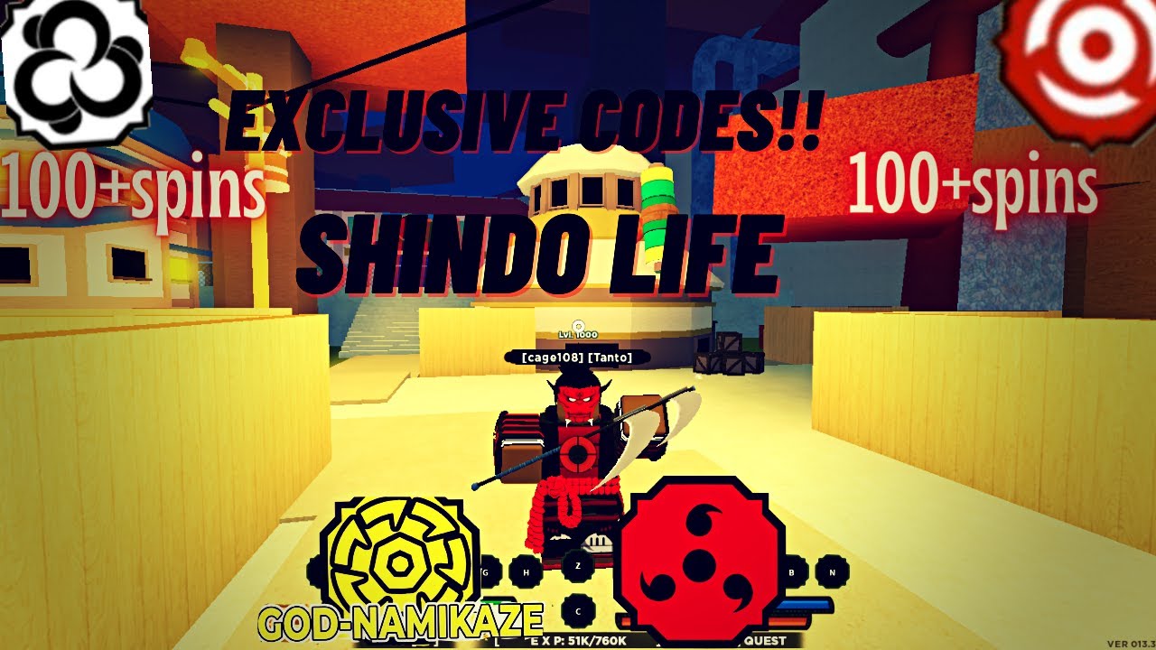 SHINDO LIFE 100+ SPIN CODES EXCLUSIVE CODES!!!! WHAT CAN U GET WITH A