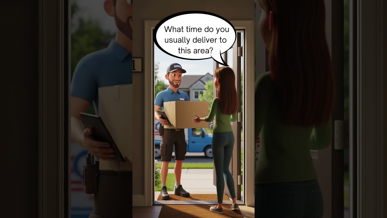 Learn English Receiving a Package Delivery  Real Delivery Driver Conversation 