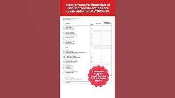 📌New Formats Financial Statements for Non-Corporate FY24-25#shorts #youtubeshorts #trending #finance