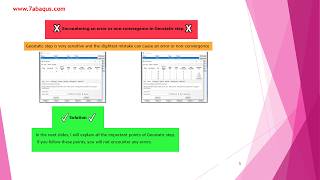 Training of Geostatic step in Abaqus