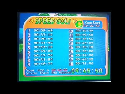 Lakitu Valley Speed Golf 09:45.50 PB (-13 with Luigi) - Mario Golf Toadstool Tour (PAL 60Hz Wii)