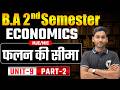 BA 2nd Semester Economics Unit 9 | फलन की सीमा | BA Semester 2 Economics | Part 3