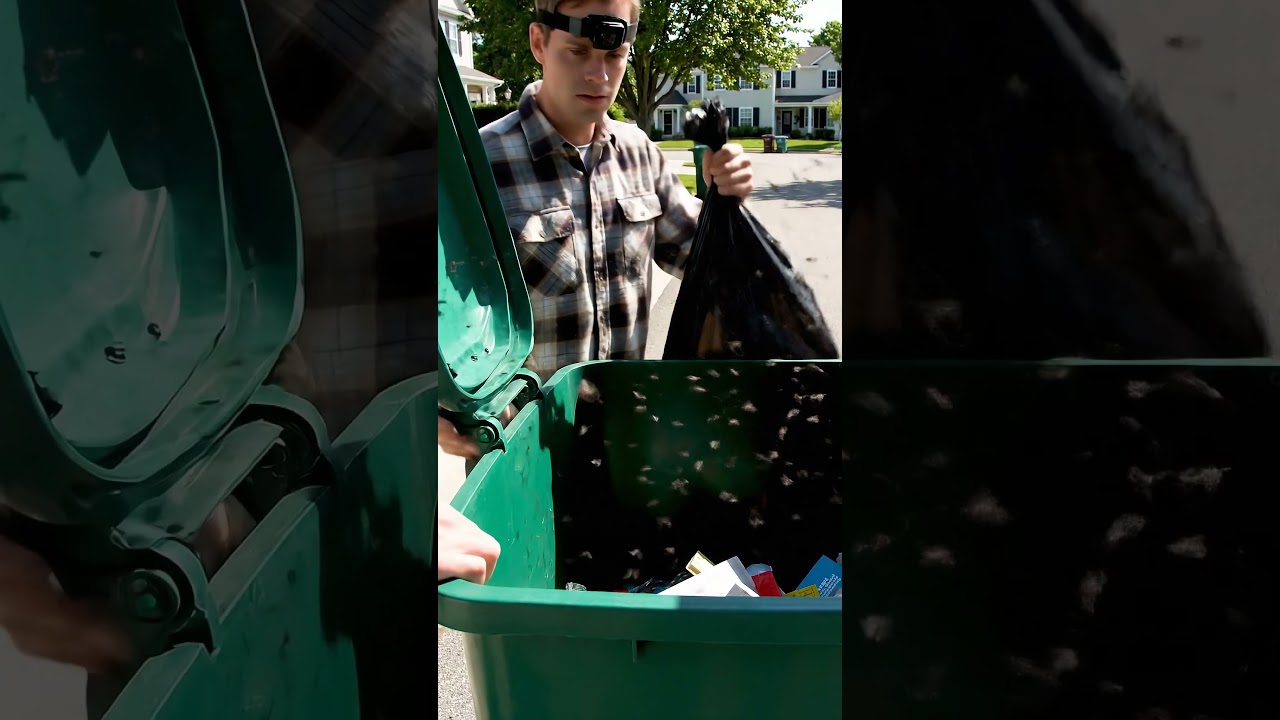 Simulacrum Road — Trash Day (confused man takes out the trash inside simulation)