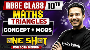 RBSE Class 10th Maths: Triangles | Concept + MCQs ✅ + PYQs 📖 Simplified In One Shot 🎯