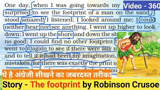 Learn English through Story  Learn Story Reading  Footprint by Robinson Crusoe